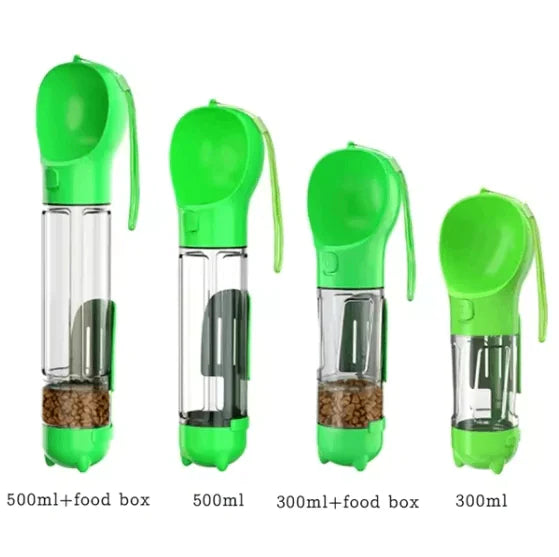 3-in-1 Portable Water Bottle and Food Dispenser